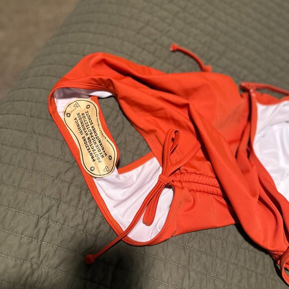 Rust Orange One Piece Swim, New, Size Small - Picture 5 of 5